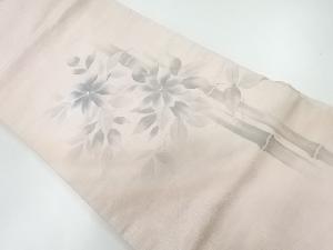 草花模様刺繍名古屋帯